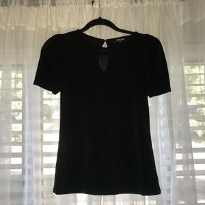 Express Puff Sleeve Black Top